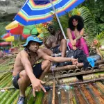 Bamboo Rafting & limestone foot Massage experience